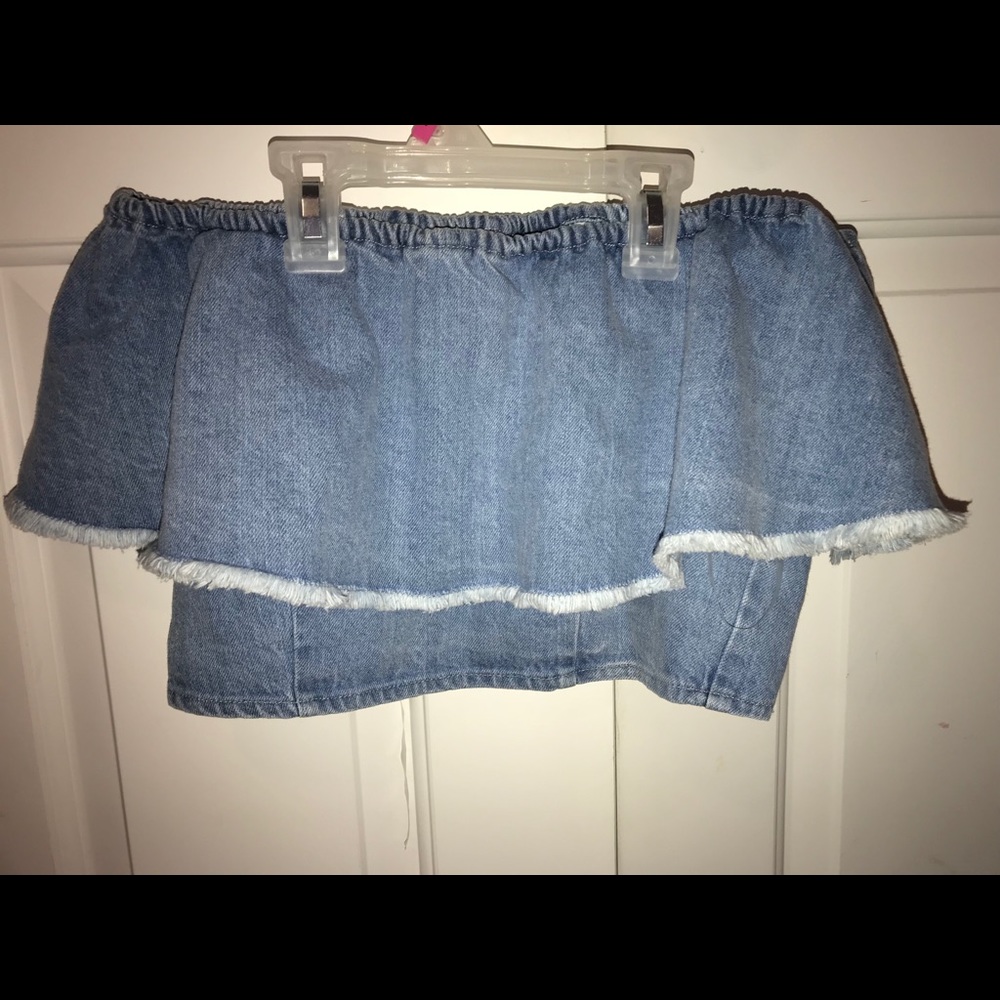 jean crop top